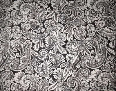 Black and White Paisley Wallpaper