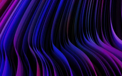 Neon Wallpaper 4K, Abstract Waves, 5K, Dark theme