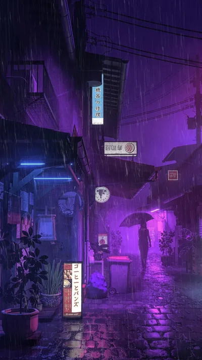 Dark Purple Anime Wallpapers