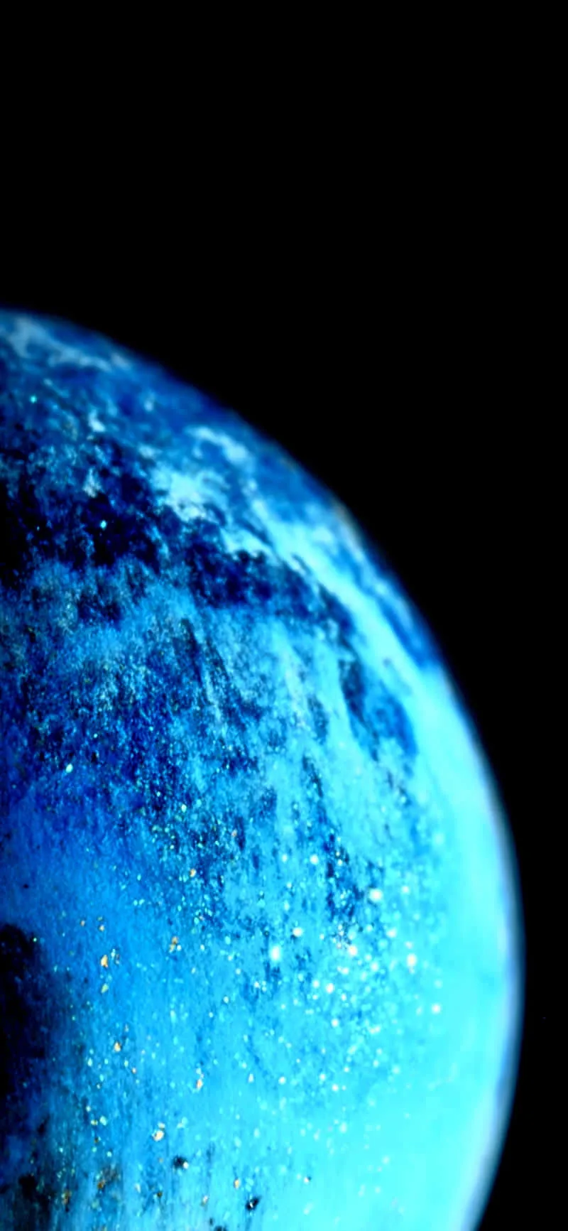 free A Blue Planet With A Black Background Wallpaper