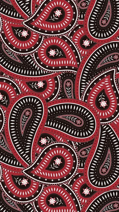 Paisley pattern iPhone wallpaper, simple