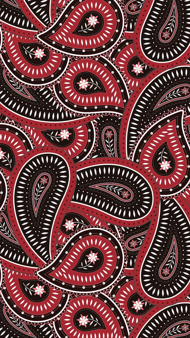 Paisley pattern iPhone wallpaper, simple