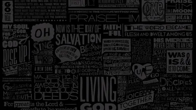Typography Wall of Scripture Words HD Wallpaper