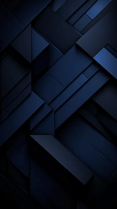 Navy Geometric Panels in 3D HD Phone Wallpaper