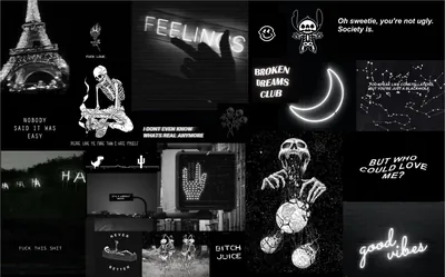 Dark Aesthetic Quote Board HD Wallpaper