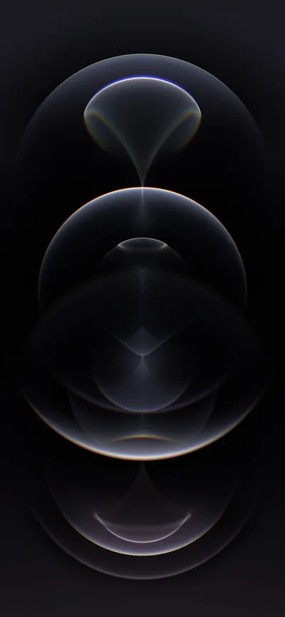 Glass Lens Rings on Black HD Phone Wallpaper
