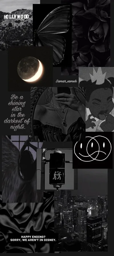 Black wallpaper nel