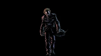 Hunched Joker Walking on Black HD Wallpaper