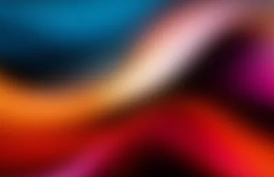 Abstract Blurry Waves in Red and Teal HD Wallpaper