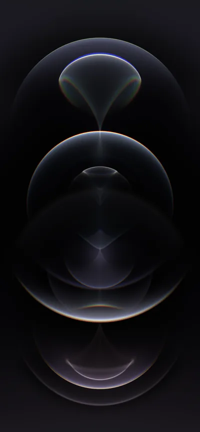 iPhone 12 Pro Stock Dark Spheres HD Wallpaper