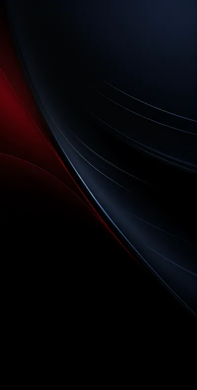 Black Curve with Red Edge Glow HD Phone Wallpaper
