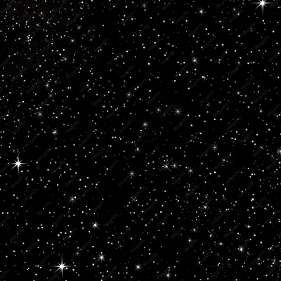 Sparkling White Stars on Solid Black HD Wallpaper