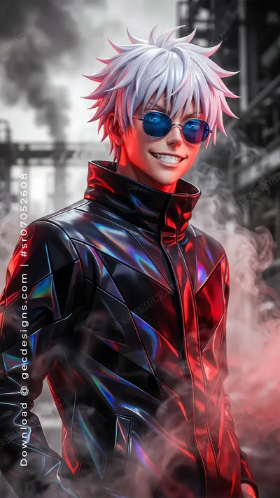 HD Satoru Gojo Wallpaper with Glossy Black Jacket Free & Premium Creative Assets