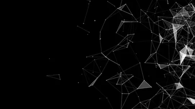 Plexus Network Lines on Black HD Wallpaper