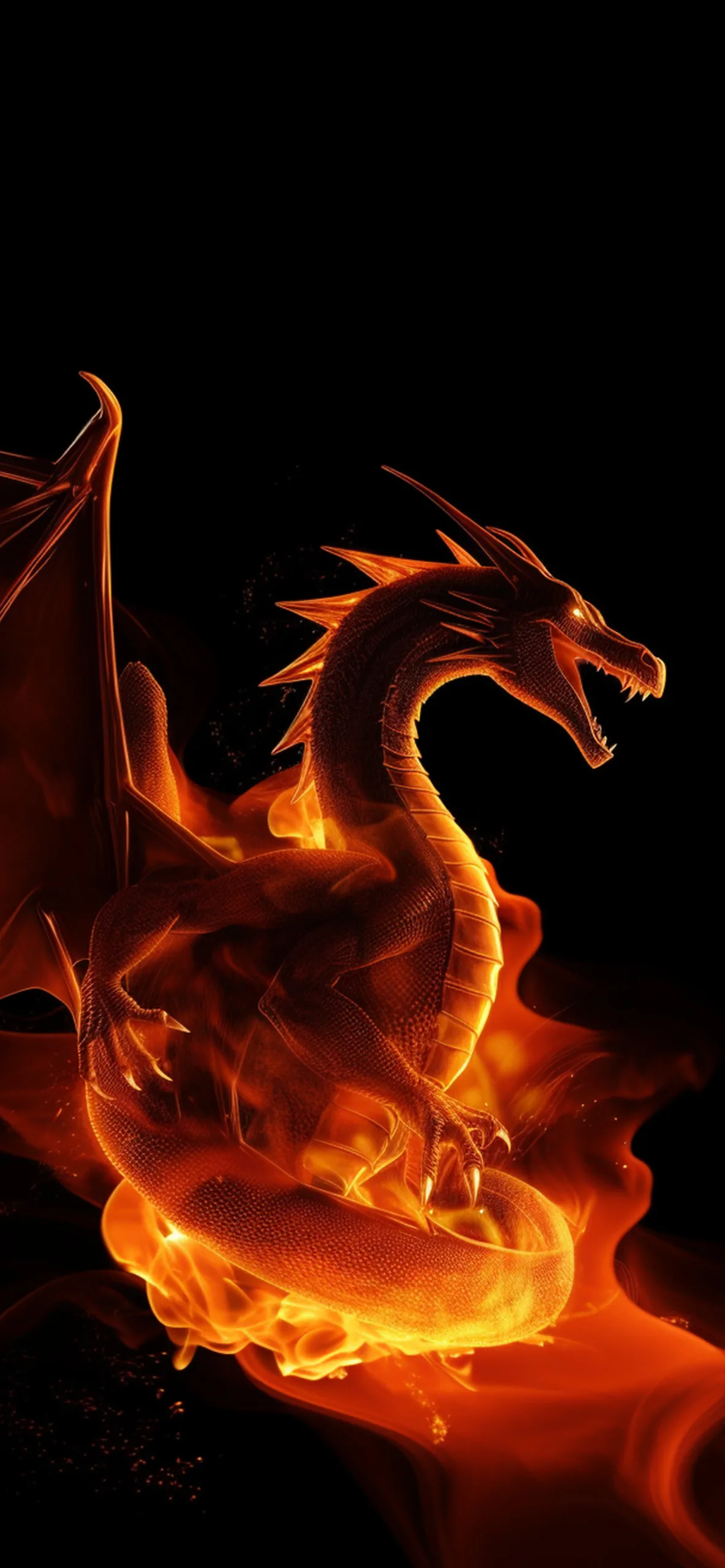 Black Fire Background