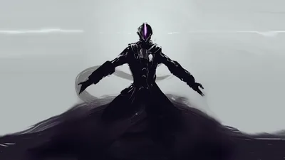 Armoured Figure Dissolving into Shadow HD Wallpaper