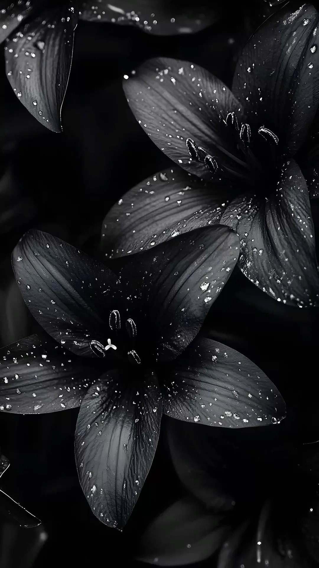 Black Flower Desktop HD Wallpaper