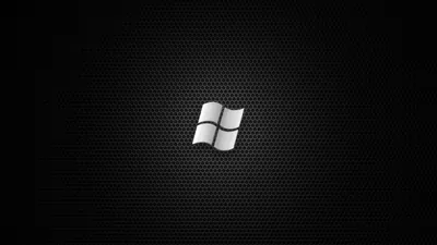 Windows Logo on Honeycomb Mesh HD Wallpaper