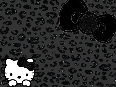 Hello kitty black wallpaper
