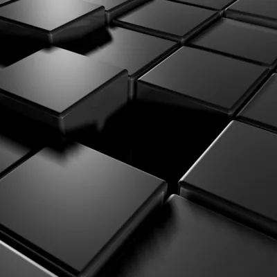 Glossy Black Tiles with One Missing HD Wallpaper