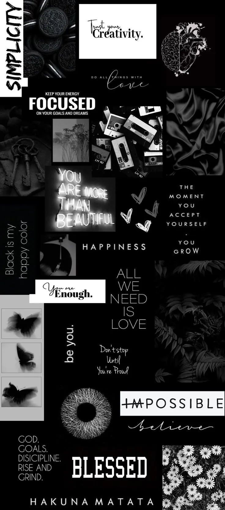 Black Aesthetic Quotes Wallpaper