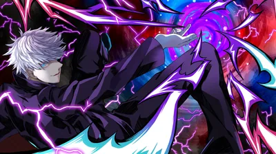 Black Dress White Hair Blue Eyes Satoru Gojo 4K HD Jujutsu Kaisen Wallpapers