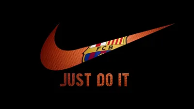FCB Wallpaper 4K, Just Do It, Black background