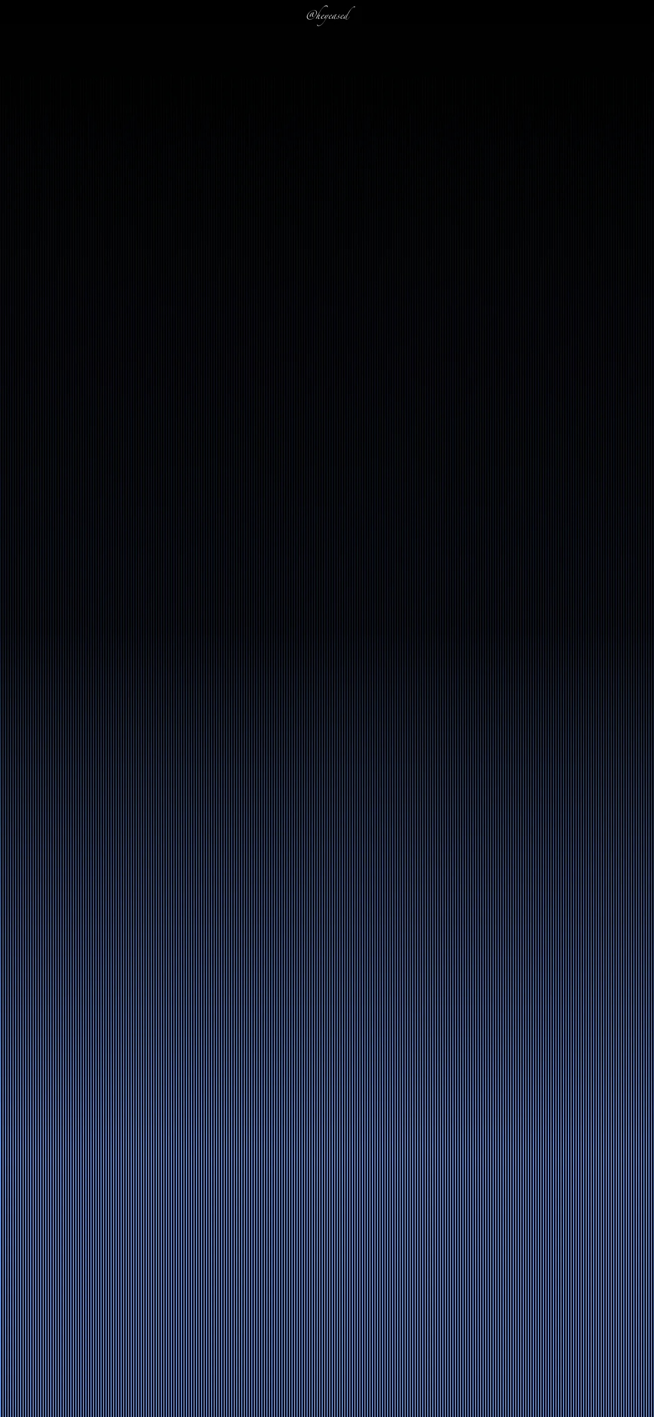 The top half sits at flat black for OLED screens, then grain fades in as the lower third warms to a hazy steel blue.
