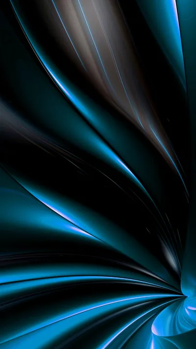 Teal Light Petals Radiating Outward HD Phone Wallpaper