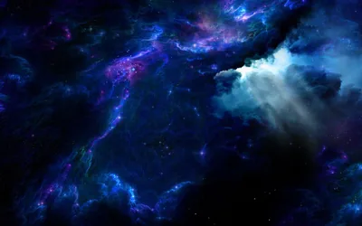 Blue Nebula Clouds HD Wallpaper