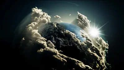 Storm Clouds Towering Over Earth HD Wallpaper