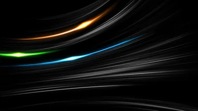 Orange Green and Blue Light Trails HD Wallpaper