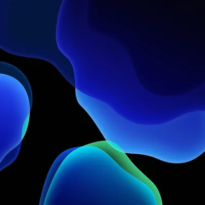 Blue Blob Shapes on Black HD Wallpaper