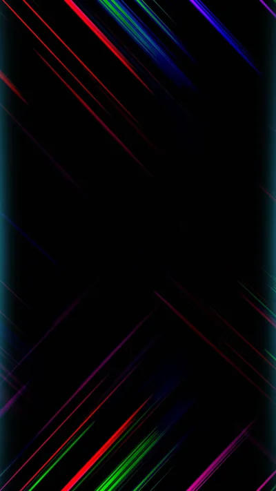 Neon Diagonal Lines on Curved Edges HD Phone Wallpaper