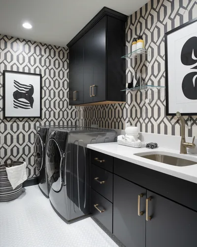 Geometric Trellis Laundry Room HD Phone Wallpaper