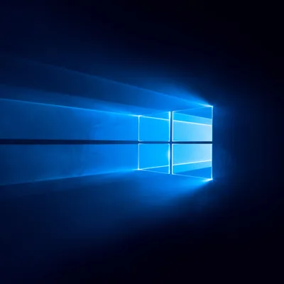 Blue Window Light Beams in a Square Frame HD Wallpaper