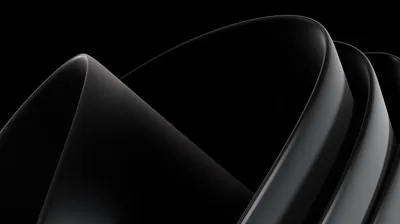 Glossy Black Abstract Curves HD Wallpaper