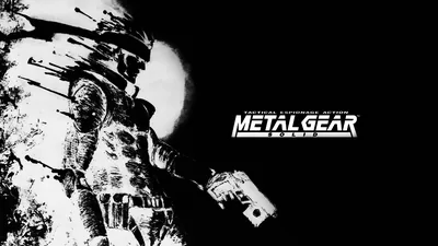 Metal Gear Solid Logo in Monochrome HD Wallpaper