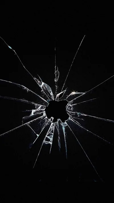 free Shattered Apple Black Iphone 6 Plus Wallpaper