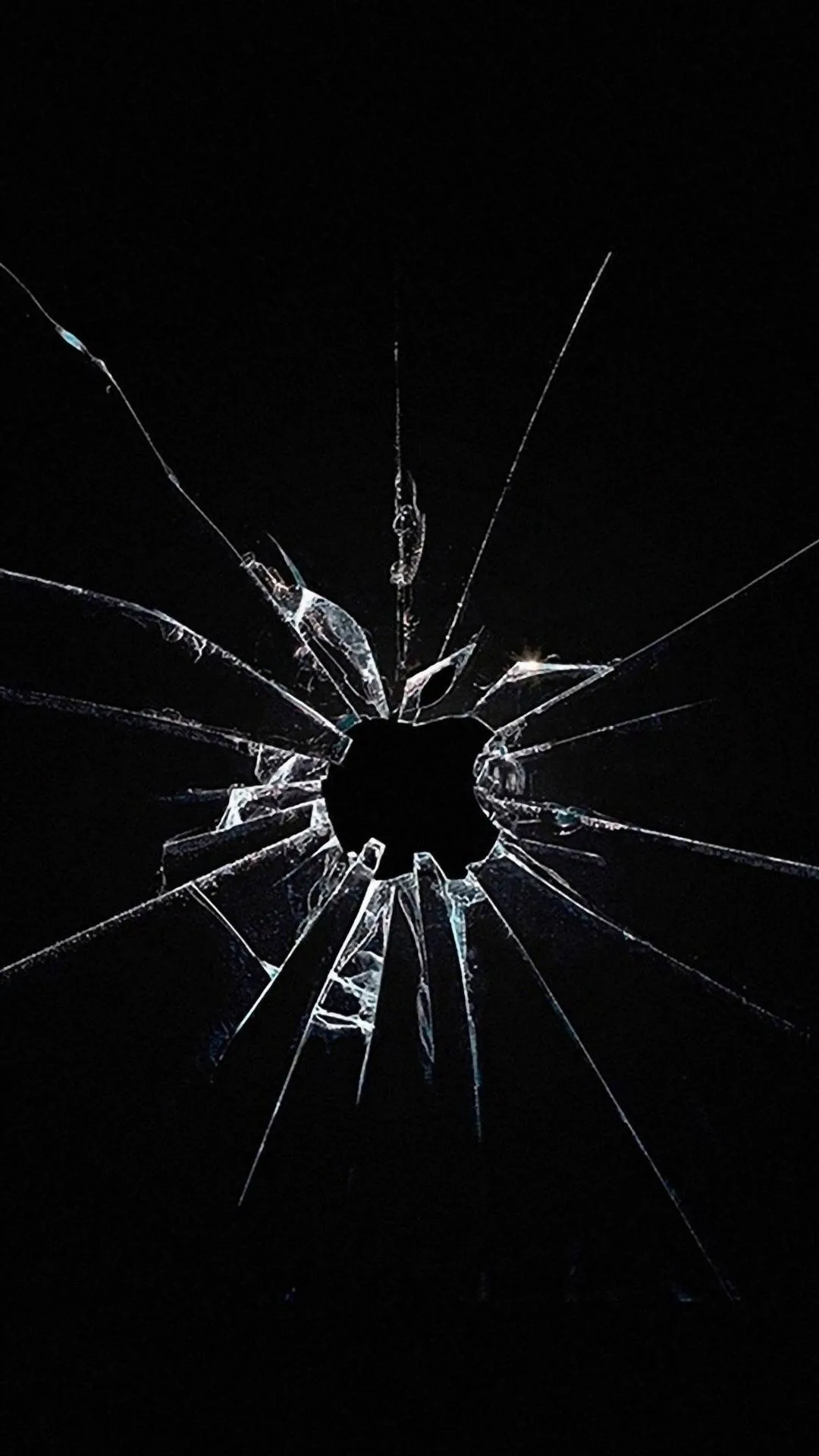 free Shattered Apple Black Iphone 6 Plus Wallpaper