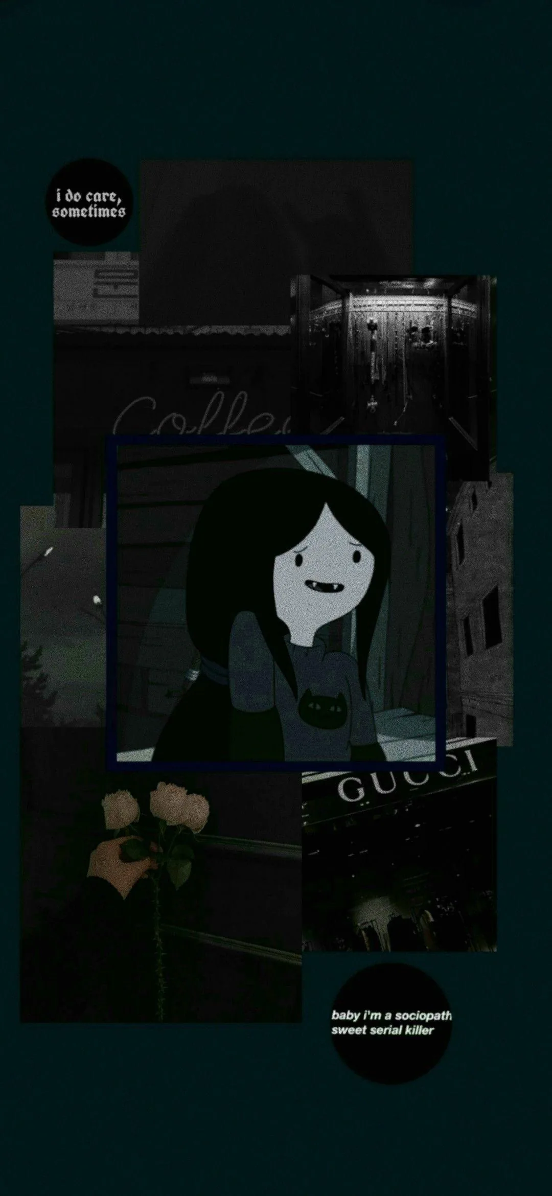 Black Aesthetic Cartoon Background