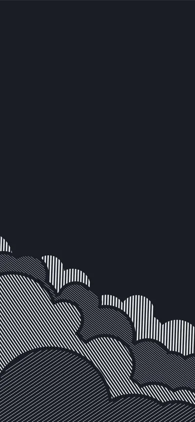 Striped Clouds on Navy Blue HD Phone Wallpaper