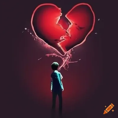 Wallpaper Broken Heart Boy