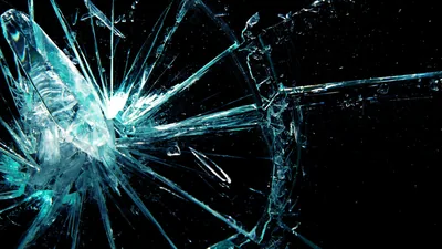 Blue Broken Screen In Black Background HD Broken Screen Wallpapers