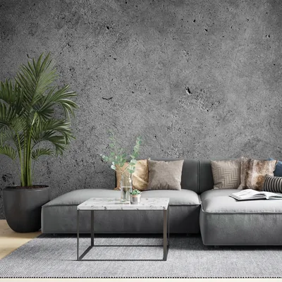 Black wallpaper living room