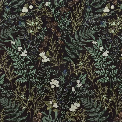 Tropical Moss Leaf Peel and Stick Wallpaper Black Floral Self Adhesive Removable Floral