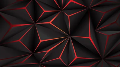Red Black Hexagon Geometric Shapes Abstraction 4K 5K HD Abstract Wallpapers