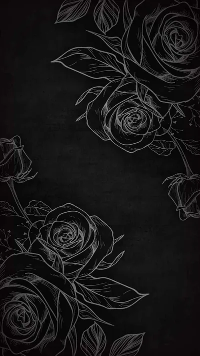 Black Rose Art iPhone Wallpaper