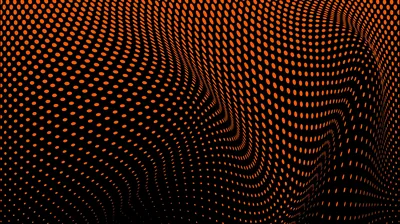 Orange Dot Mesh Distortion HD Wallpaper