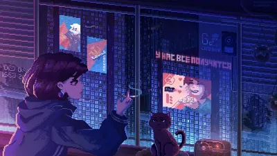 Wallpaper Pc anime Pixel Art Wallpaper